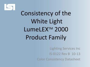 LumeLEX 2000 Series Product Consistency Datasheet - Lighting ...