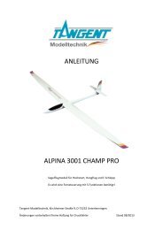 Bauanleitung ALPINA 3001 PRO (PDF) - TANGENT Modelltechnik