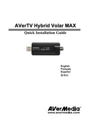 AVerTV Hybrid Volar MAX Quick Installation Guide - AVerMedia USA