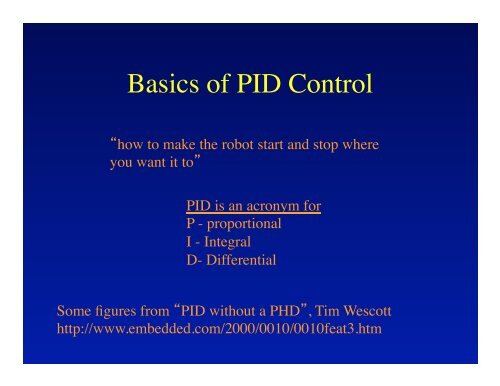 Basics of PID Control