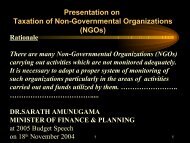 Presentation on Taxation of NGOs.