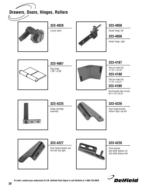 Delfield Parts Catalog