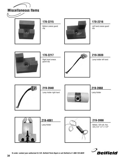 Delfield Parts Catalog