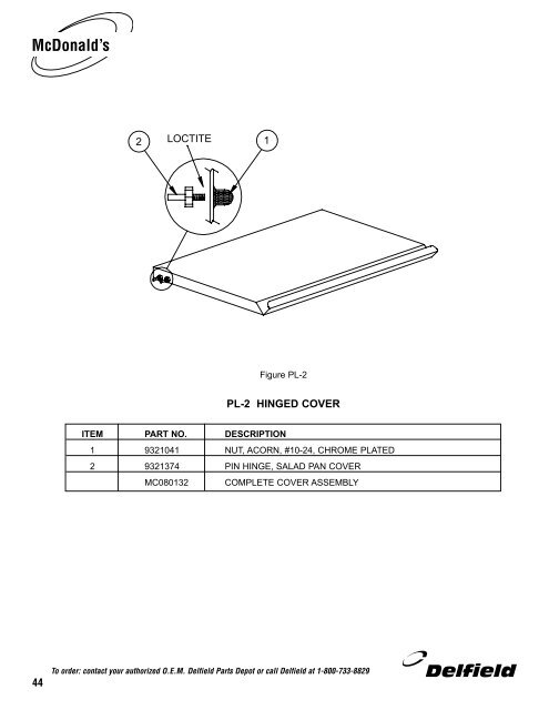 Delfield Parts Catalog