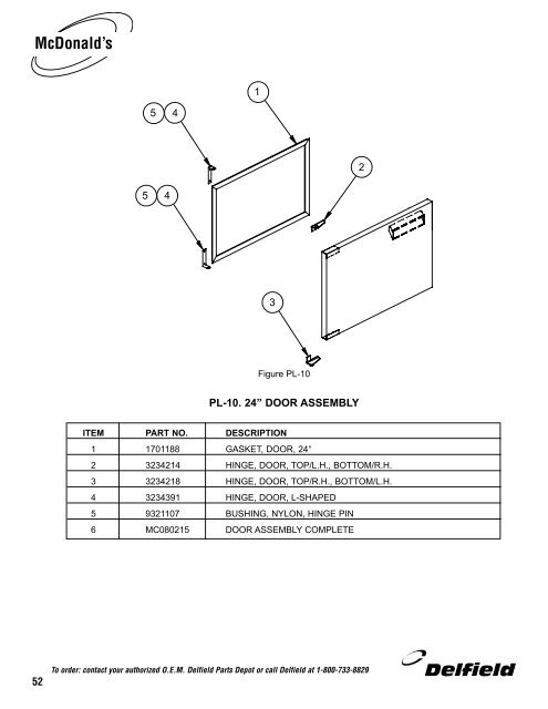 Delfield Parts Catalog