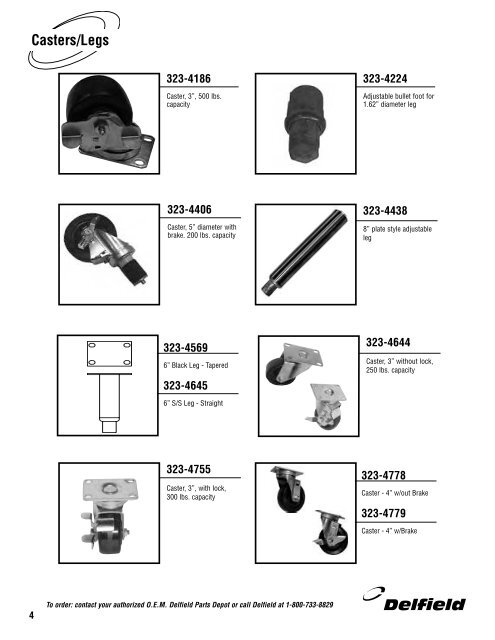 Delfield Parts Catalog