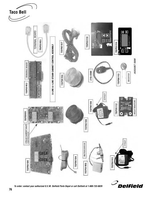 Delfield Parts Catalog