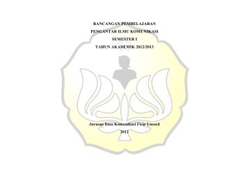 pengantar ilmu komunikasi - S1 Ilmu Komunikasi UNSOED