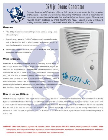 OZN-jr. Ozone Generator - Planet Natural