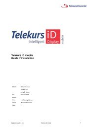 Guide d'installation - SIX Telekurs