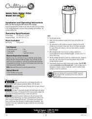 Heavy Duty Water Filter Model HD-950 Technical ... - All Filters