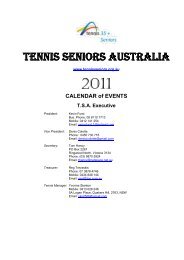 TENNIS SENIORS AUSTRALIA