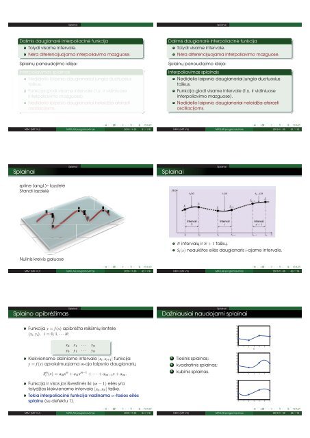 13 Paskaita MATLAB Interpoliavimas (pdf)