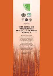 Inter-Criteria and Indicators (C&I) - Forest Europe
