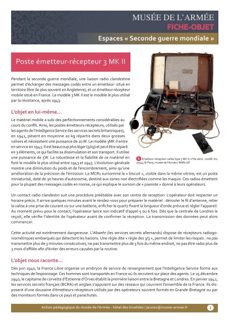 Poste émetteur-récepteur 3 MK II - Musée de l'Armée