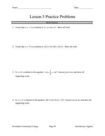 Lesson 5 Practice Problems - Scottsdale Community College - Math ...