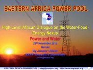 eastern africa power pool - The Water, Energy and Food Security ...