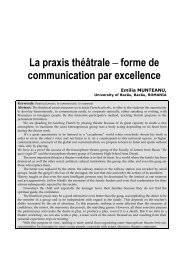 La praxis thÃ©Ã¢trale â forme de communication par excellence