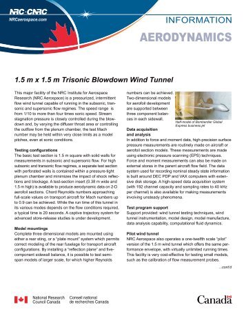 1.5 m x 1.5 m Trisonic Blowdown Wind Tunnel