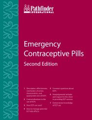 Emergency Contraceptive Pills - Pathfinder International