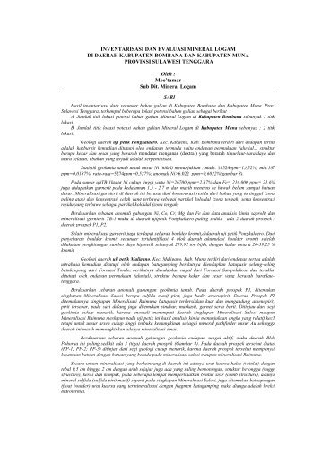 Makalah Bombana-Muna 2005.pdf - Pusat Sumber Daya Geologi