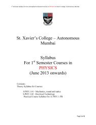 Physics - St. Xavier's College