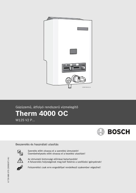 Therm 4000 OC (PDF 0.6 MB) - Bosch Termotechnika