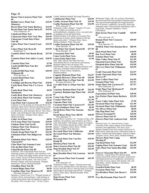 DOMESTIC BEER PRICE LIST - WineAccess.com