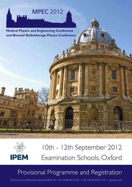 Provisional Programme - Institute of Physics and Engineering in ...