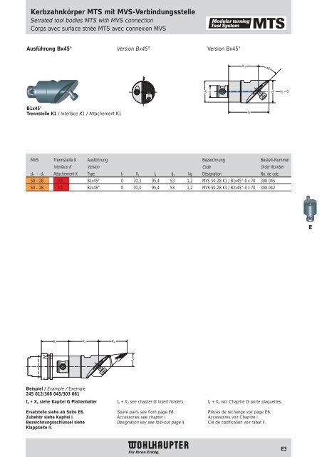 Modulares Drehwerkzeugsystem Modular Turning Tool ... - MS Spinex