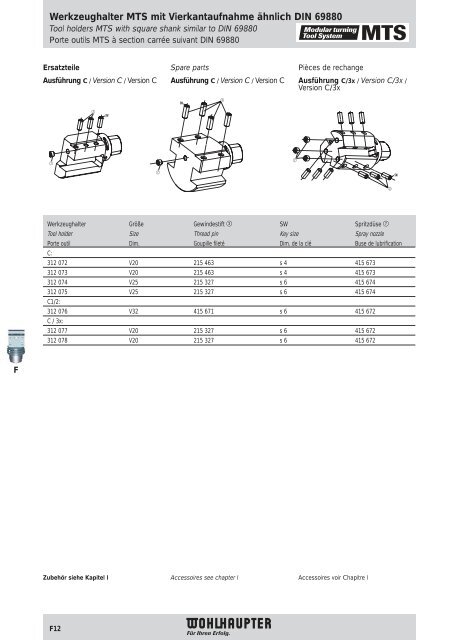 Modulares Drehwerkzeugsystem Modular Turning Tool ... - MS Spinex