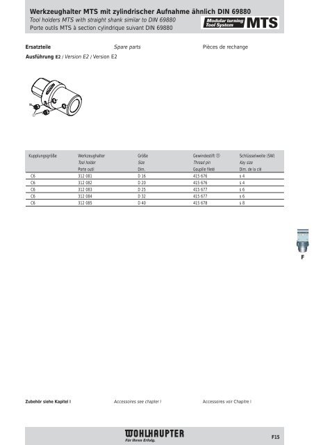 Modulares Drehwerkzeugsystem Modular Turning Tool ... - MS Spinex