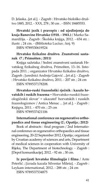 Katalog izdanja HAZU za 2012. - Culturenet