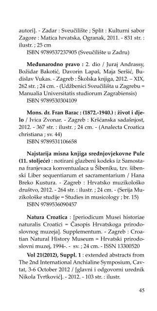 Katalog izdanja HAZU za 2012. - Culturenet