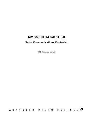 Am8530H/Am85C30 Serial Communications Controller