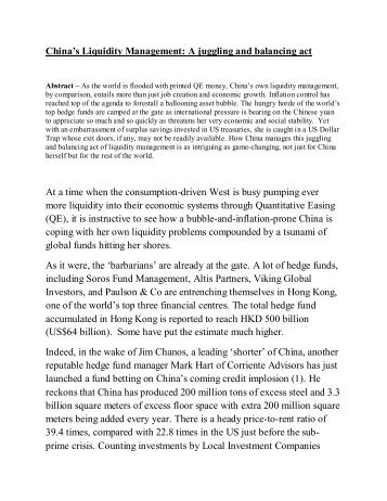 Download China's Liquidity Management (PDF) - Andrew Leung ...