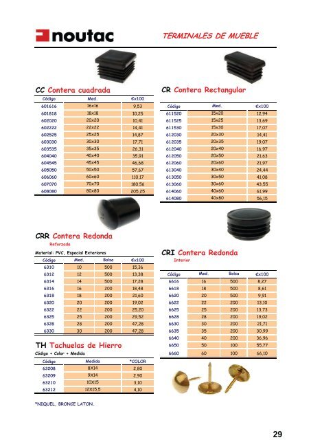 tacos metálicos - Reformas y Rehabilitaciones