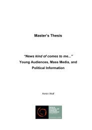 Young Audiences, Mass Media, and Political Information