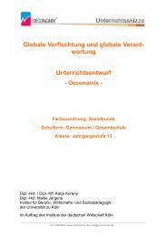 Globalisierung - Unterrichtsentwurf - Oeconomix