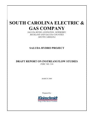 Instream Flow Final Study Report - Saluda Hydro Project Relicense