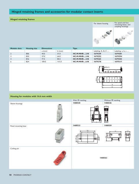 Industrial plug-in connectors Heavy-duty plug-in ... - Phoenix Contact