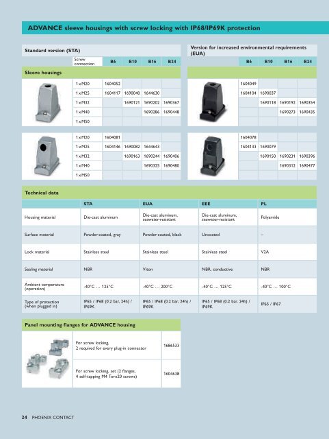 Industrial plug-in connectors Heavy-duty plug-in ... - Phoenix Contact