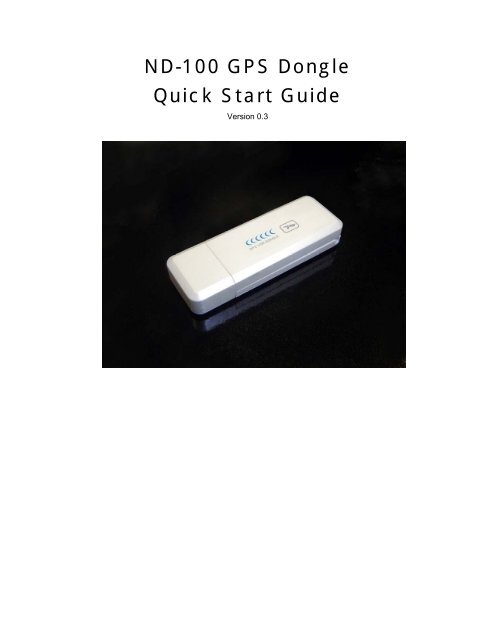 ND-100 GPS Dongle Quick Start Guide