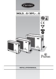 38GLSÃ¢Â€Â¦G / 38YL-Ã¢Â€Â¦G Puron - Thermo Control