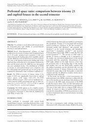 Prefrontal space ratio - Fetal Medicine Centre