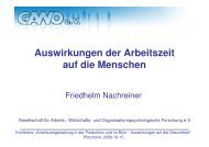 Auswirkungen der Arbeitszeit auf die Menschen - GAWO e.V.