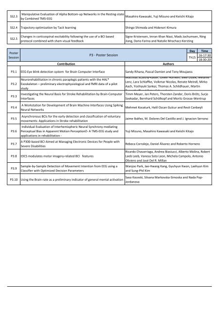 Tentative PROGRAM - Centro de Automática y Robótica