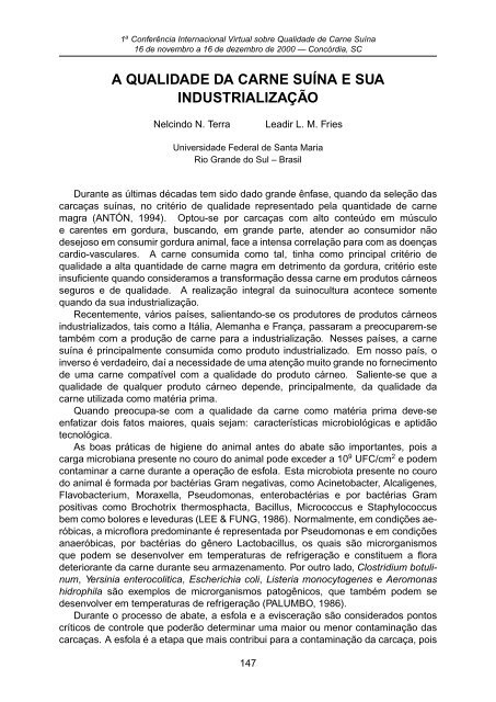 I ConferÃªncia Internacional Virtual sobre Qualidade de Carne SuÃ­na ...