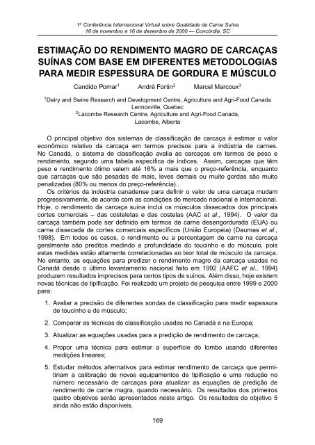 I ConferÃªncia Internacional Virtual sobre Qualidade de Carne SuÃ­na ...