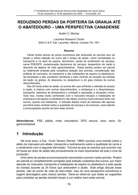 I ConferÃªncia Internacional Virtual sobre Qualidade de Carne SuÃ­na ...